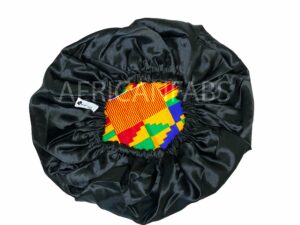 Vert Bonnet en Satin (Taille des enfants de 3 à 7 ans) (Bonnet de nuit –  AfricanFabs